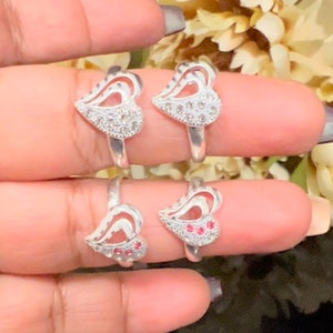 Large Toe Ring/ 2 Ring/ Toe Ring/Indian Toe Ring/ Pair/ Sterling Silver Toe Ring/ Adjustable Toe Ring/ Everyday Wearable/ One Size Fits All