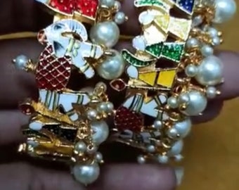 2.4/2.8/Brazaletes Barat/Par/Joyas de boda/Brazaletes indios/Joyas pakistaníes/Joyas punjabi/Joyas indias