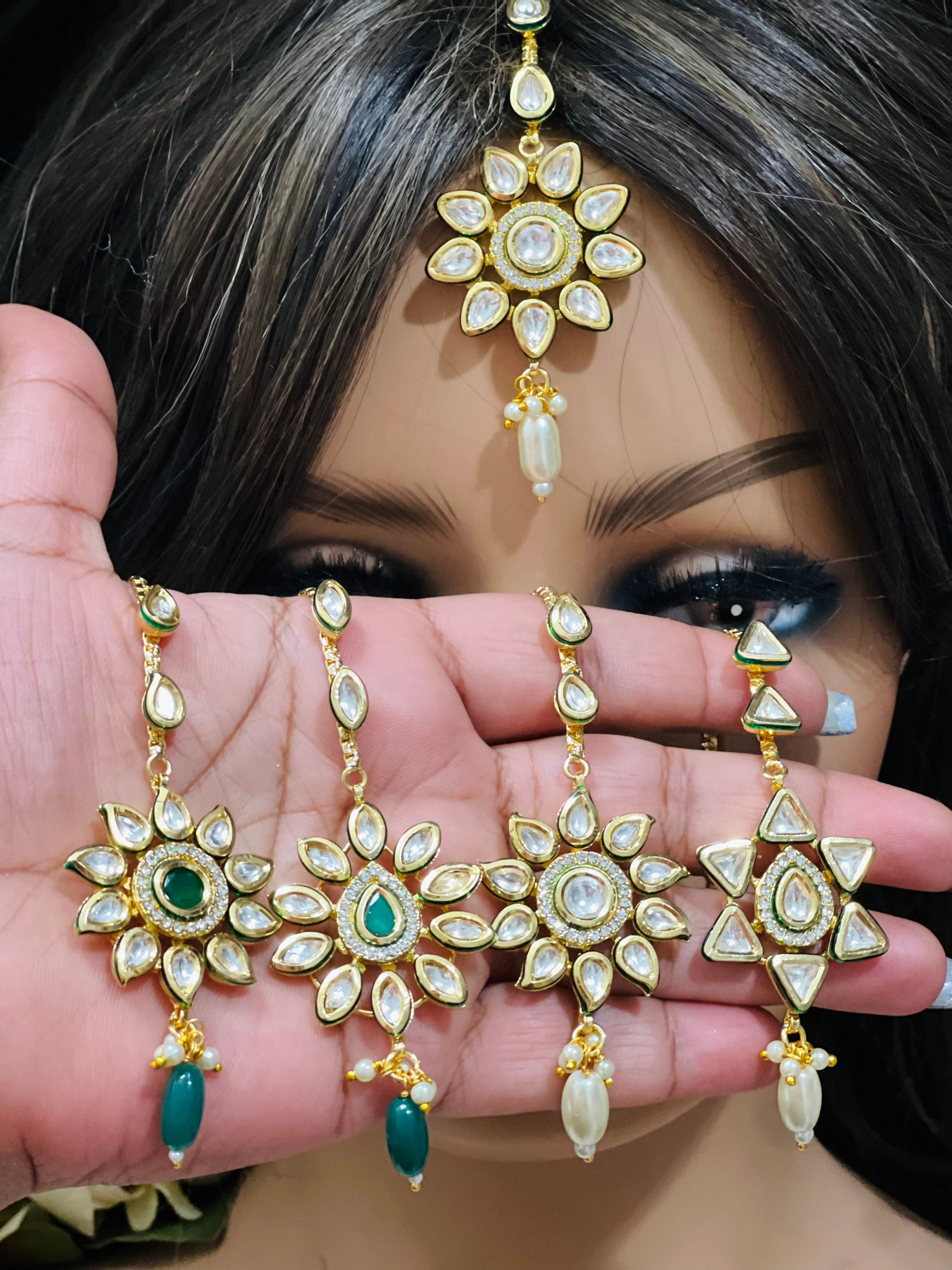 Fine Kundan Tikka/borla/tikka/tika/forehead/ Kundan Jewelry