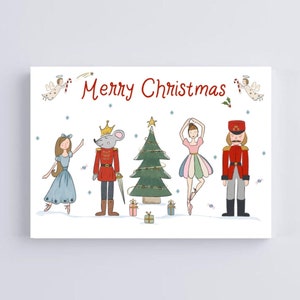 Nutcracker Fold Card | Printable 5x7 Nutcracker card | Digital christmas card