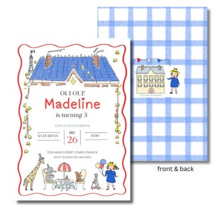 Madeline custom invitation DIGITAL 5x7&quot;