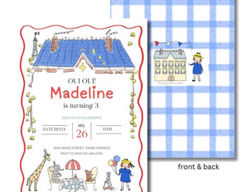 Madeline custom invitation DIGITAL 5x7"