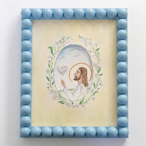Original painting of Jesus 8x10&quot; - paper diorama art