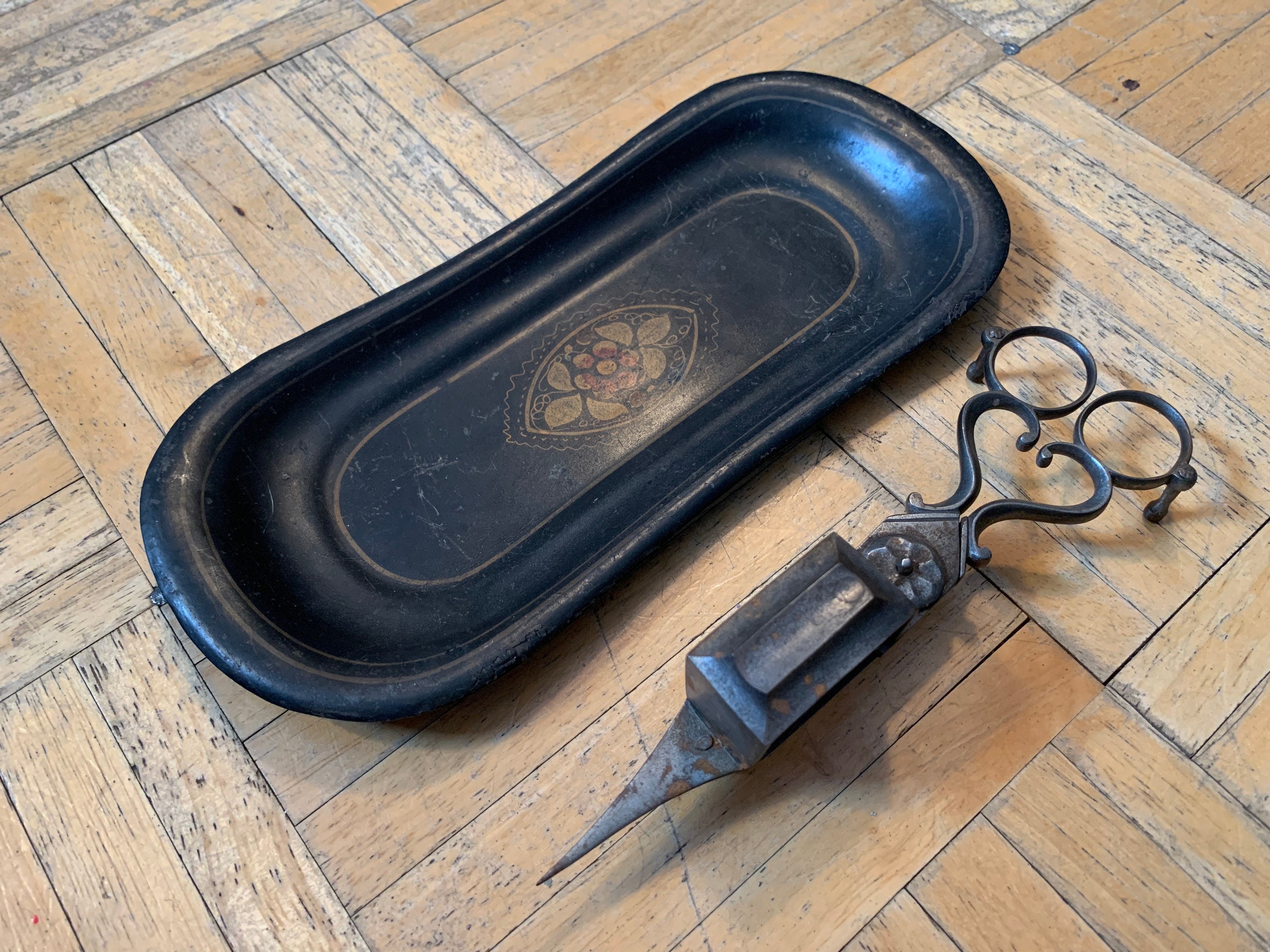 Early 19th century Candle Snuffers w Heart Decoration and Tin Etsy