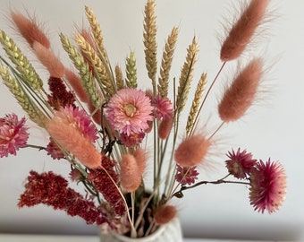 READY TO SHIP - Dusky Pink Dried Bunch of Stems and Grasses.