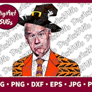 Joe Biden Halloween Theme SVG, Biden Confused SVG, Biden Idiot, Cutting File Printable Clipart Vector Digital png, pdf, jpg, eps, dxf