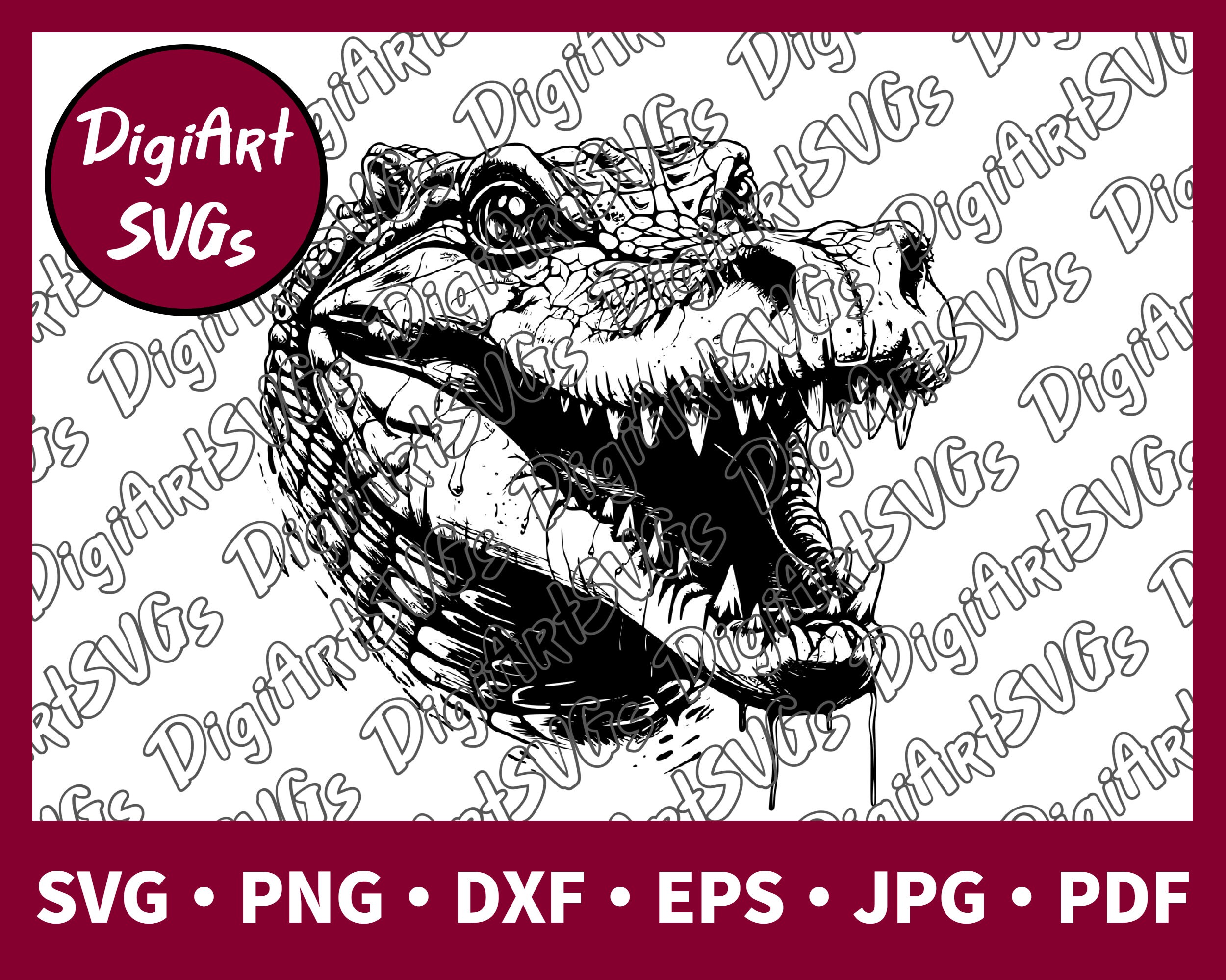 Alligator SVG, Reptile Lover SVG File, Alligator T-shirt Graphics ...