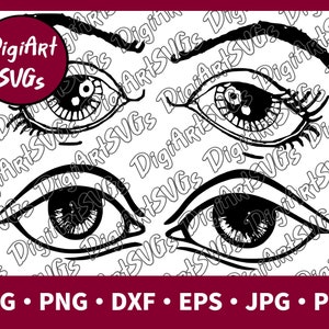 Lazy Eyes SVG, Eye SVG, Facial Shirt Graphics, Cutting File Printable Clipart Vector Digital png, jpg, pdf, eps, dxf