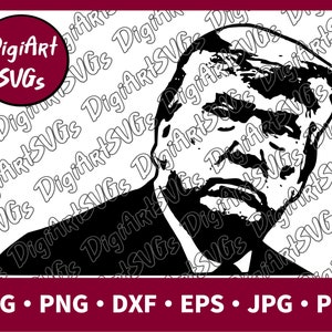 Donald Trump SVG, Trump Digital File, 45e president Shirt Graphics, Cutting File Afdrukbare Clipart Vector Digital png, pdf, jpg, eps, dxf