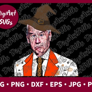Biden Halloween SVG, Biden Confused SVG, Biden Idiot Shirt Graphics, Cutting File Printable Clipart Vector Digital png, pdf, jpg, eps, dxf