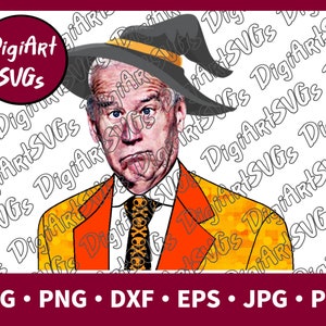Funny Anti Biden Halloween SVG, Biden Confused SVG, Biden Idiot, Cutting File Printable Clipart Vector Digital png, pdf, jpg, eps, dxf