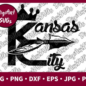 Kansas City SVG, KC SVG File, Hybrid Sports Shirt Graphics, Cutting File Printable Clipart Vector Digital png, jpg, pdf, eps, dxf