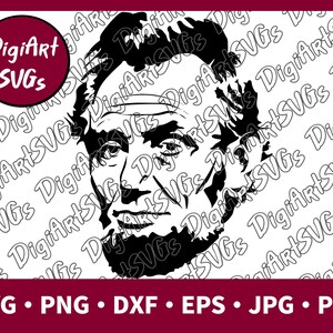 Abe Lincoln SVG, Eerlijke Abe SVG, Lincoln Shirt Graphics, Cutting File Afdrukbare Clipart Vector Digitale png, pdf, jpg, eps, dxf