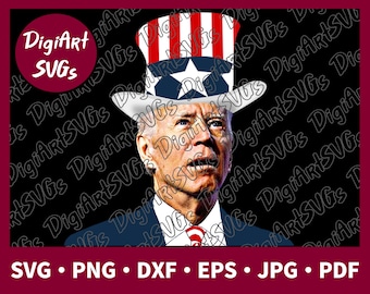 Biden 4th Of July SVG, Biden Confused SVG, Biden Idiot Shirt Graphics, Cutting File Printable Clipart Vector Digital png, pdf, jpg, eps, dxf