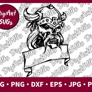 Skull Viking SVG, Norseman SVG File, Viking Shirt Graphics, Cutting File Printable Clipart Vector Digital png, jpg, pdf, eps, dxf