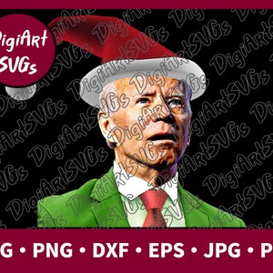 Joe Biden Xmas Holidays svg, Biden Confused SVG, Biden Idiot Shirt Graphics, File Printable Clipart Vector Digital png, pdf, jpg, eps, dxf