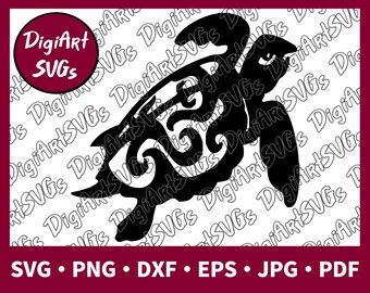 Sea Turtle SVG, Turtle Art File, Sea Turtle Shirt Graphics, Cutting File Printable Clipart Vector Digital png, jpg, pdf, eps, dxf