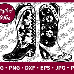 Cowboy Boots svg, png, pdf, jpg, eps, dxf digitaal bestand te downloaden