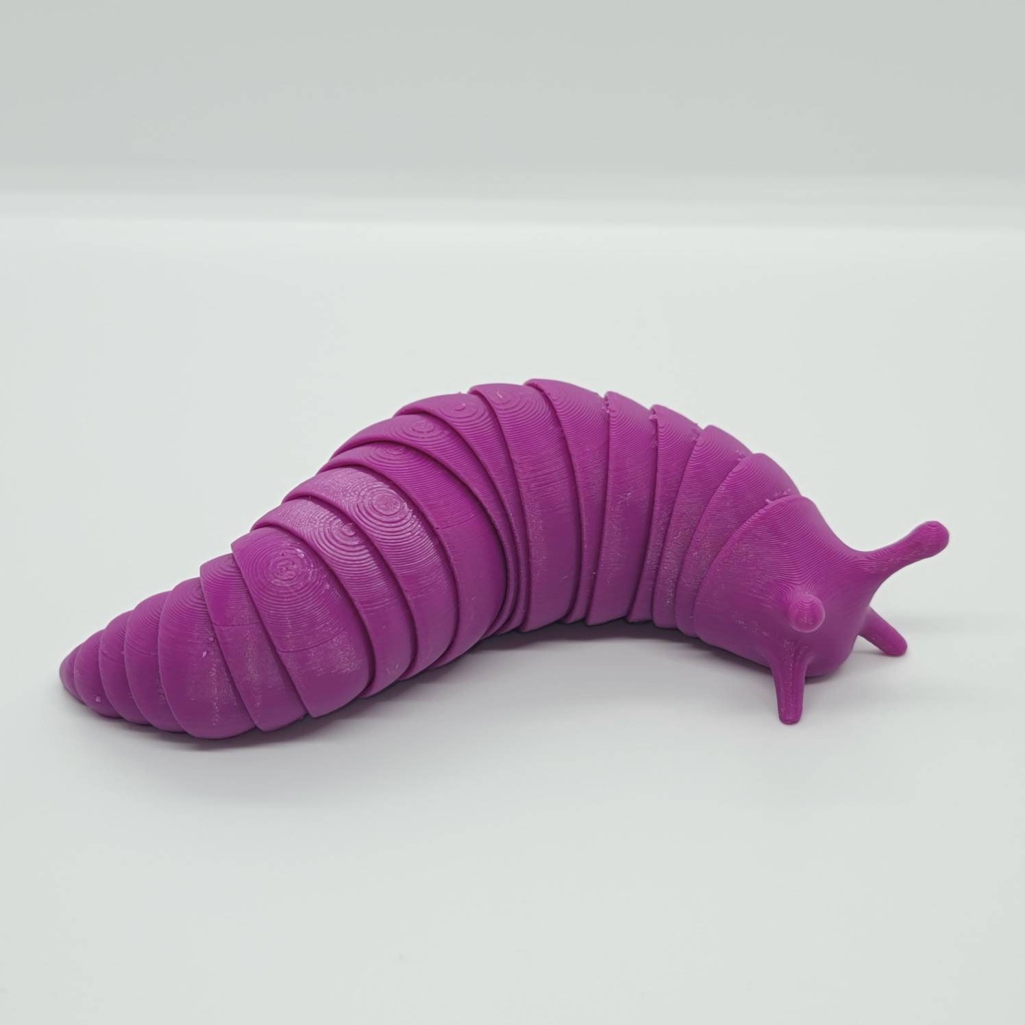 Fidget Toy Glow Worm 3D Printed Slug Fidget Desk Toy 