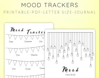 Mood Tracker Printables-Mood Journal-Mood Tracker-Printable TrackerGoodnote