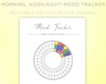 Printable Mood Tracker • Morning, Afternoon, Evening (PDF)
