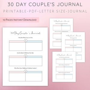 Guided Journal Printable•Couple&#39;s Journal Prompts• Relationship Journaling• Relationship PrintablesGoodnote