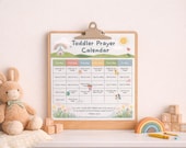 Toddler Prayer Calendar Printable | Christian Daily Prayers for Kids Ages 2–5 | Faith-Based Morning & Bedtime Routine
