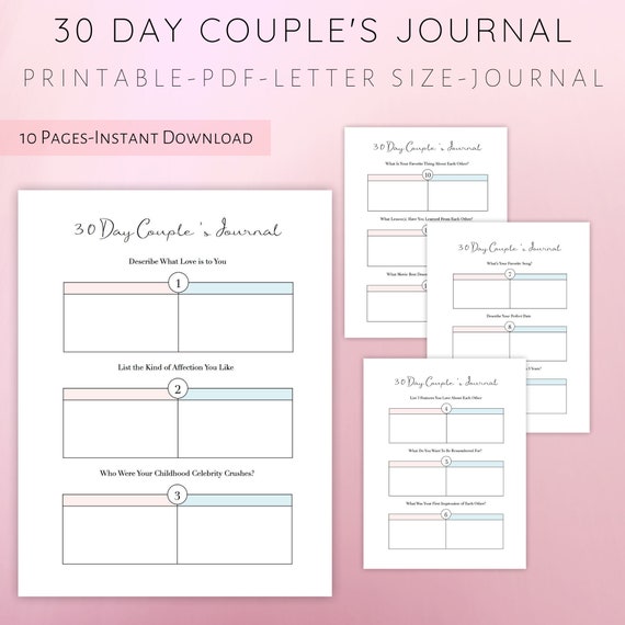 Guided Journal Printablecouple's Journal Prompts Relationship Journaling  Relationship Printablesgoodnote 