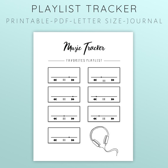 Music Trackerplaylist Tracker Printablegoodnote - Etsy