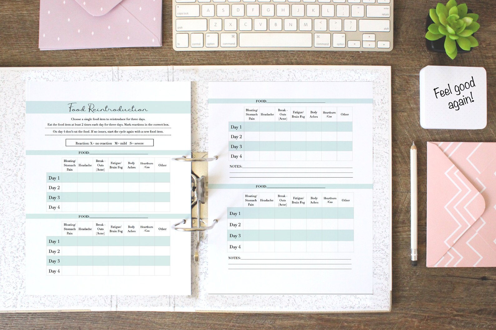 Food Elimination Diet/journal Printables Food Journal - Etsy