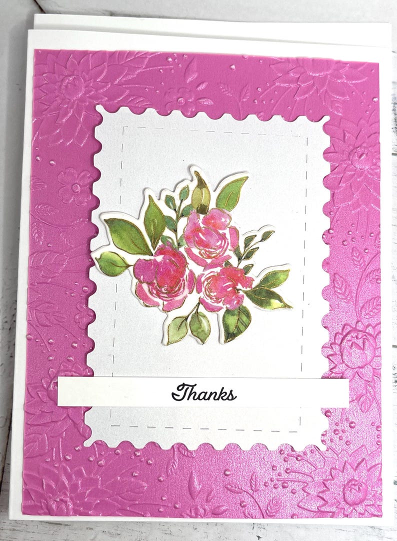 DIY Pink Flowers Card Kit - 4 Cards - Make Your Own All Occasion ...