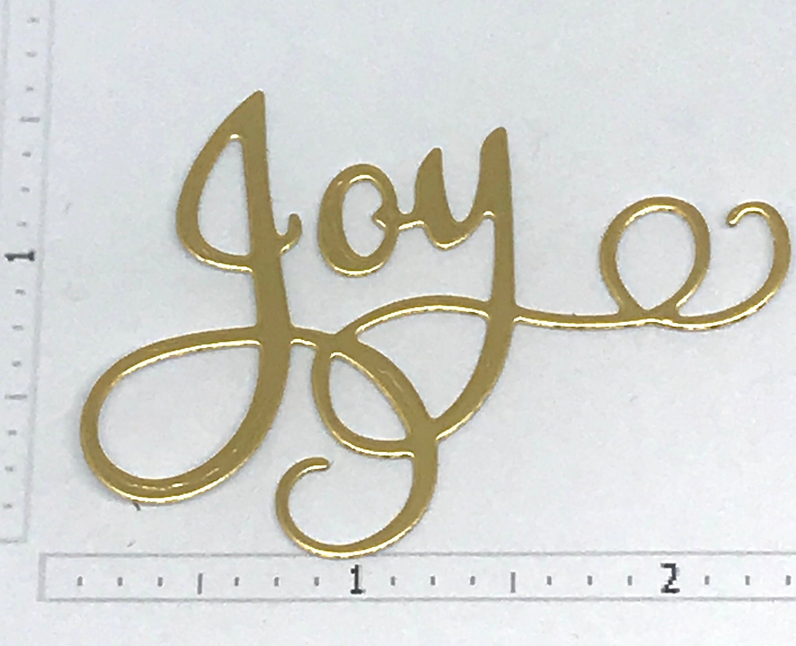 Die Cuts Cursive JOY 20 Pieces you Choose Color Foil Mirror Etsy