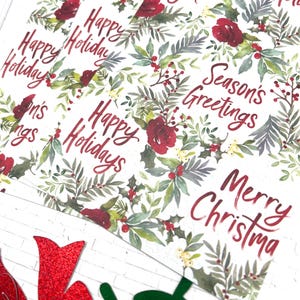 DIY Christmas Card Kit 4 Cards Make Your Own Holiday Greeting Cards ...