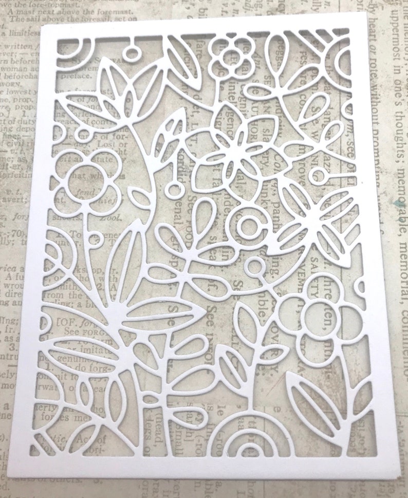 Die Cuts Flower Background 6 Pieces Foil Specialty Basic Cardstock ...