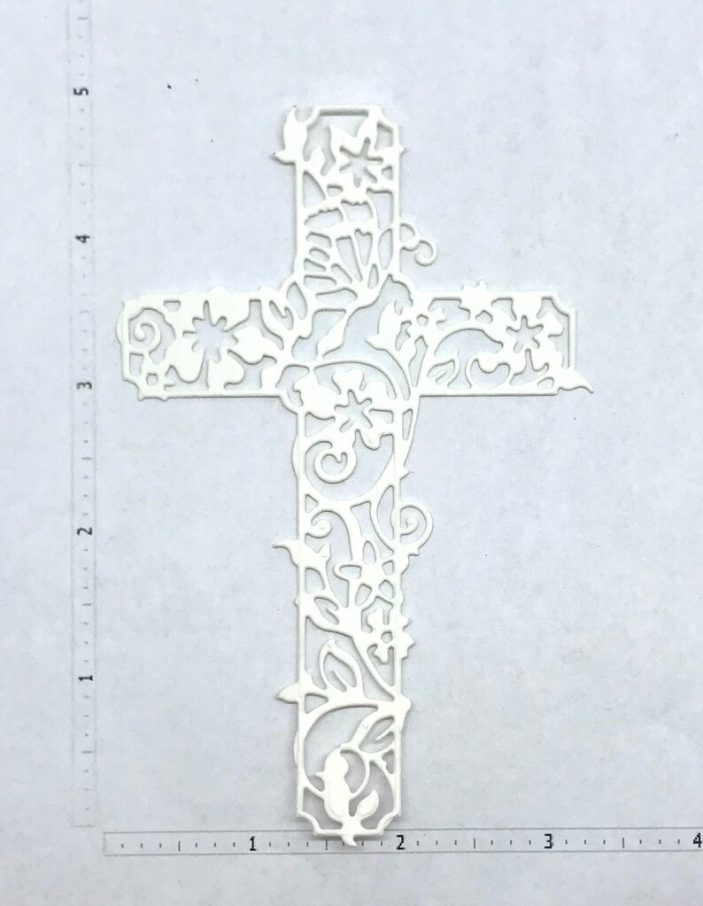 Die Cuts Intricate Cross 5 Pieces You Choose Color Etsy