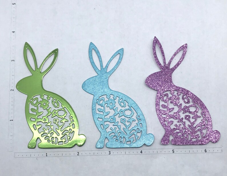 Die Cuts Easter Egg Bunny Rabbit 21 Pieces you Choose Color Etsy