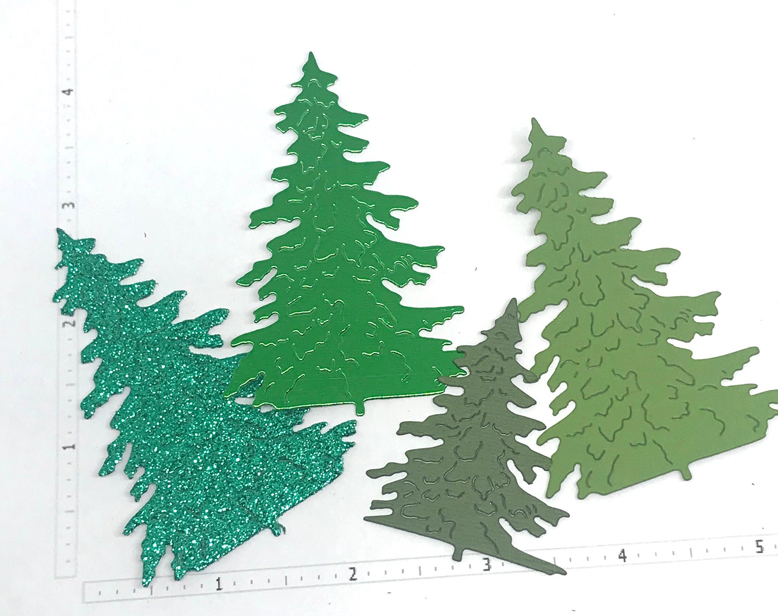 Die Cuts Christmas Pine Trees 15 Pieces you Choose Color Etsy