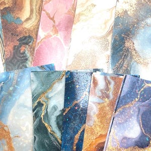 Holographic Earthy Alcohol Ink Art Background Sheets Cardstock 4x5.25&quot; or Full Sheet Alcohol Ink Art Papers for Journals Marbled Papers