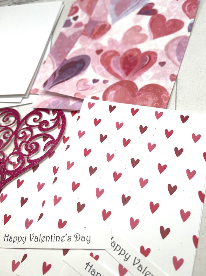 DIY Valentines Day Card Kit 4 Cards Make Your Own Holiday Greeting ...