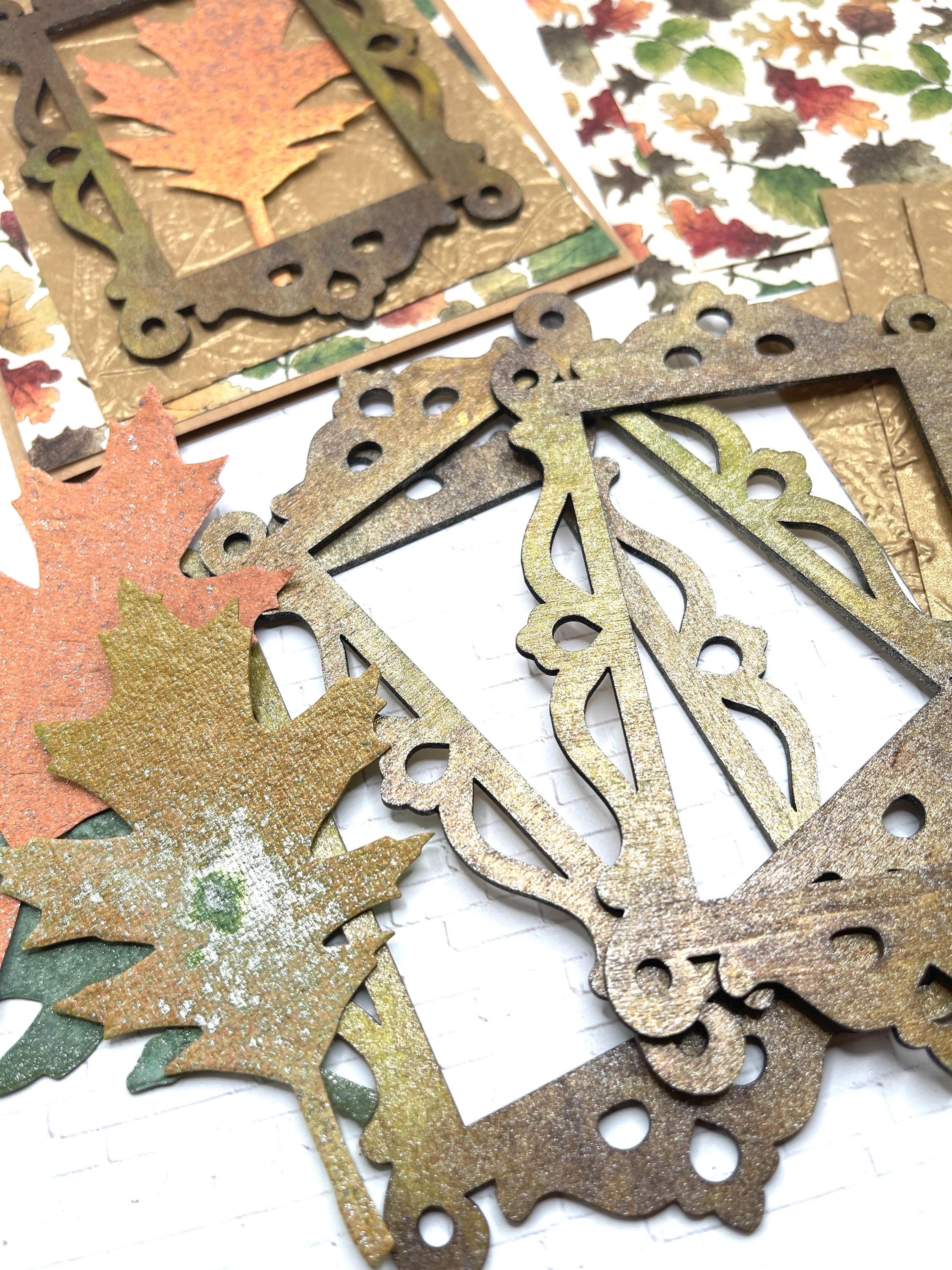 DIY Fall Card Kit 4 Cards Wood Frame Make Your Own Autumn Greeting ...