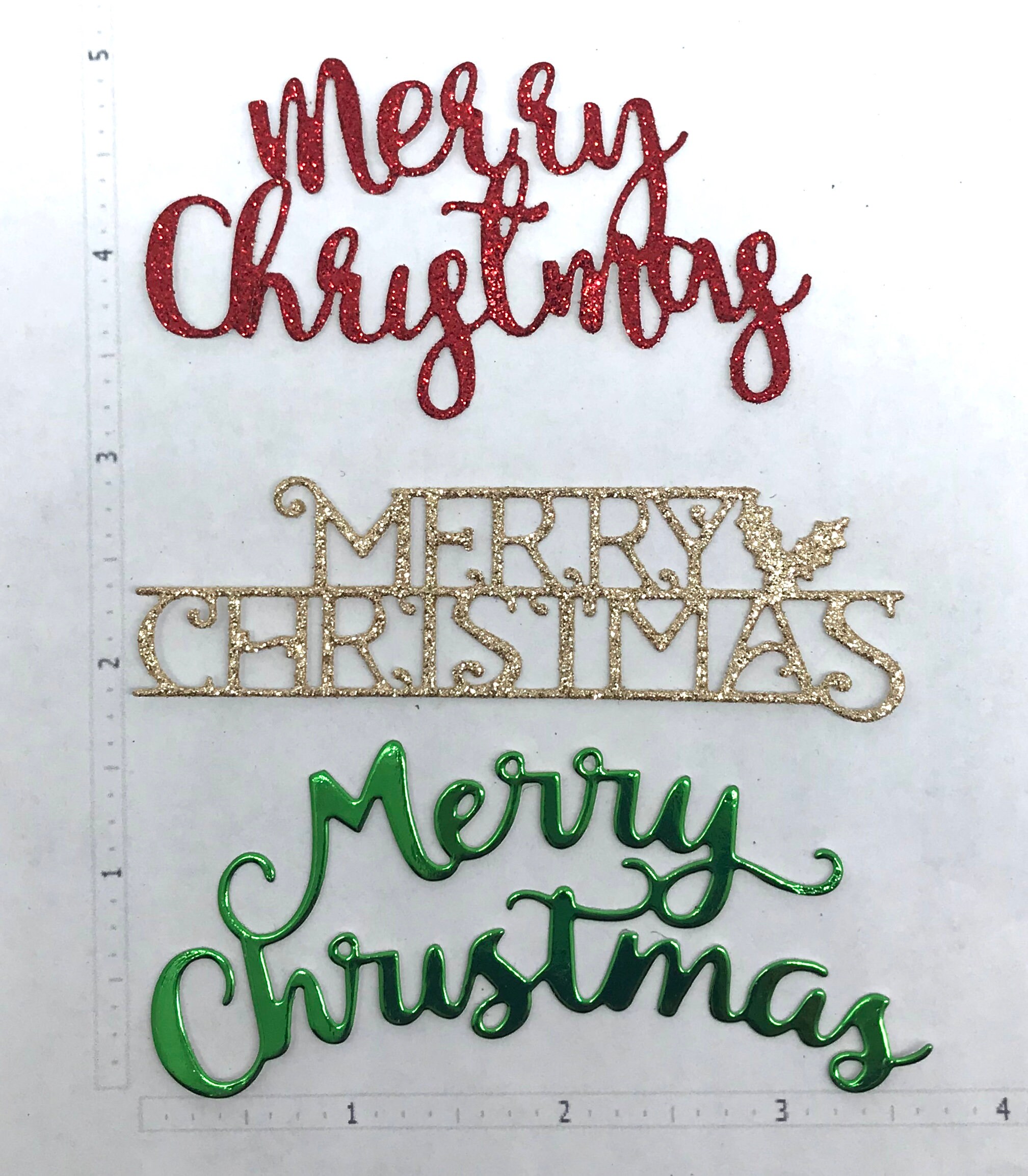 Die Cuts Merry Christmas 15 Piezas Usted elige color Foil Etsy