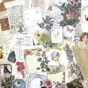 Ephemera Junk Journal Embellishments 50 Pieces Paper Stickers Collage Papers Journal Decorations Card Making Supplies Craft Supplies
