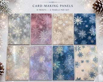 Holographic Snowflake Cardstock: 4x5.25" or Full Sheet Art Papers