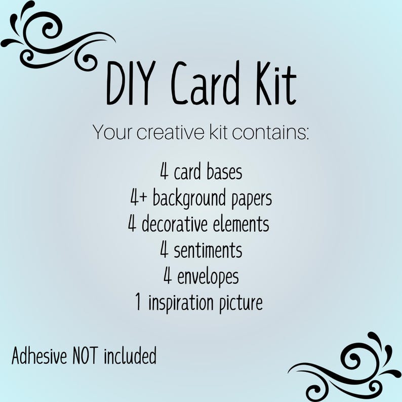 DIY Christmas Card Kit 4 Cards Make Your Own Holiday Greeting Cards ...