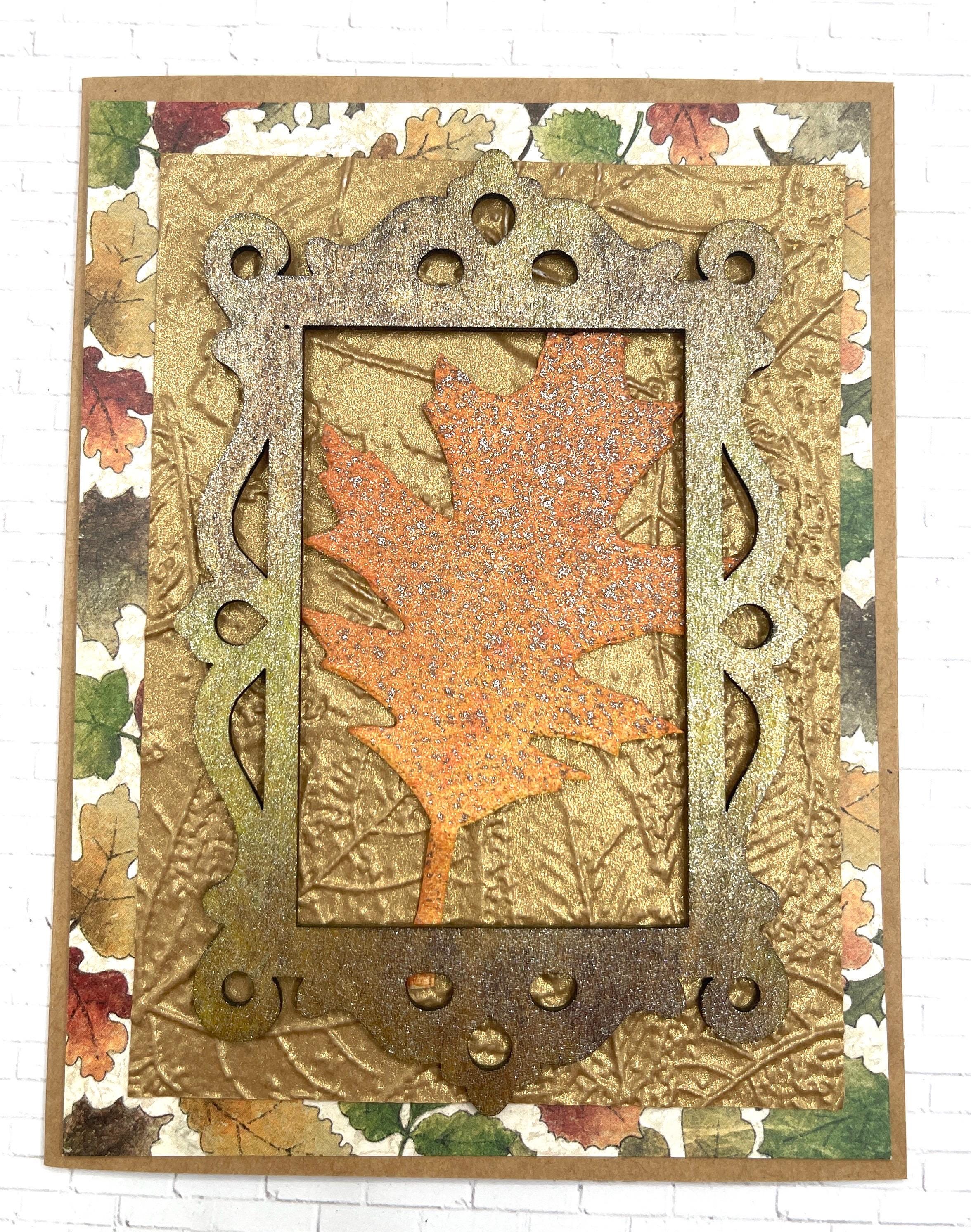 DIY Fall Card Kit 4 Cards Wood Frame Make Your Own Autumn Greeting ...