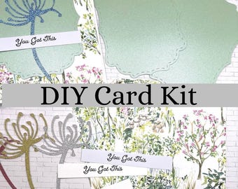 DIY Flower All Occasion Card Kit - 4 Cards - Make Your Own Pretty Greeting Cards - A2 Creative Card Kit