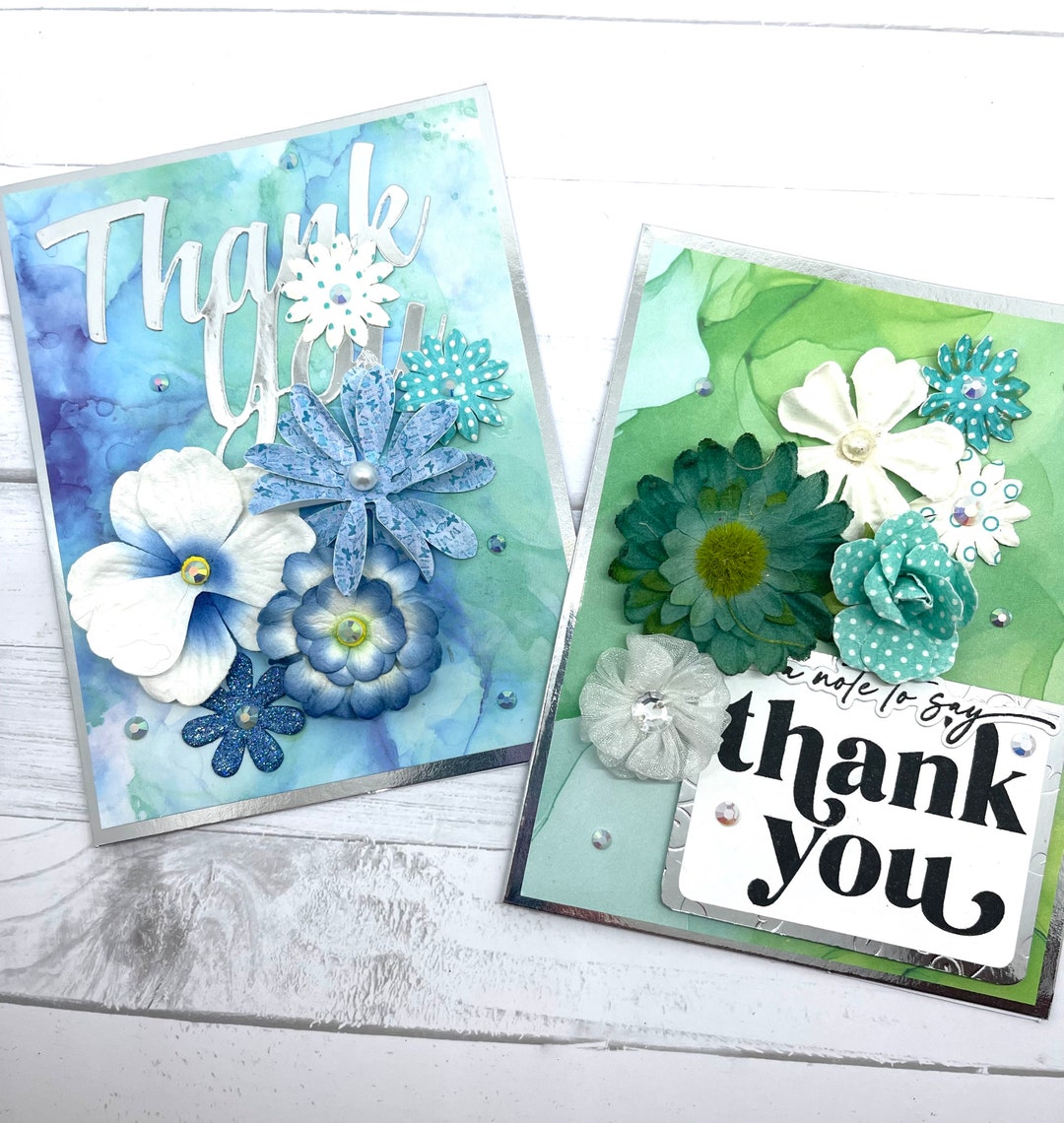 Handmade Thank You Greeting Card Duo Set of 2 - Etsy