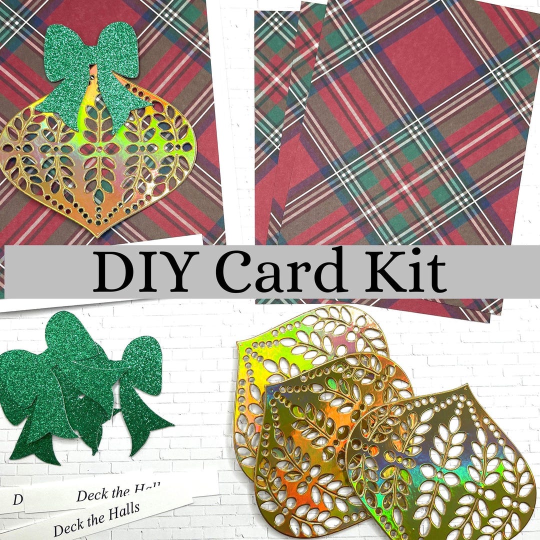 DIY Christmas Card Kit 4 Cards Make Your Own Holiday Greeting Cards ...