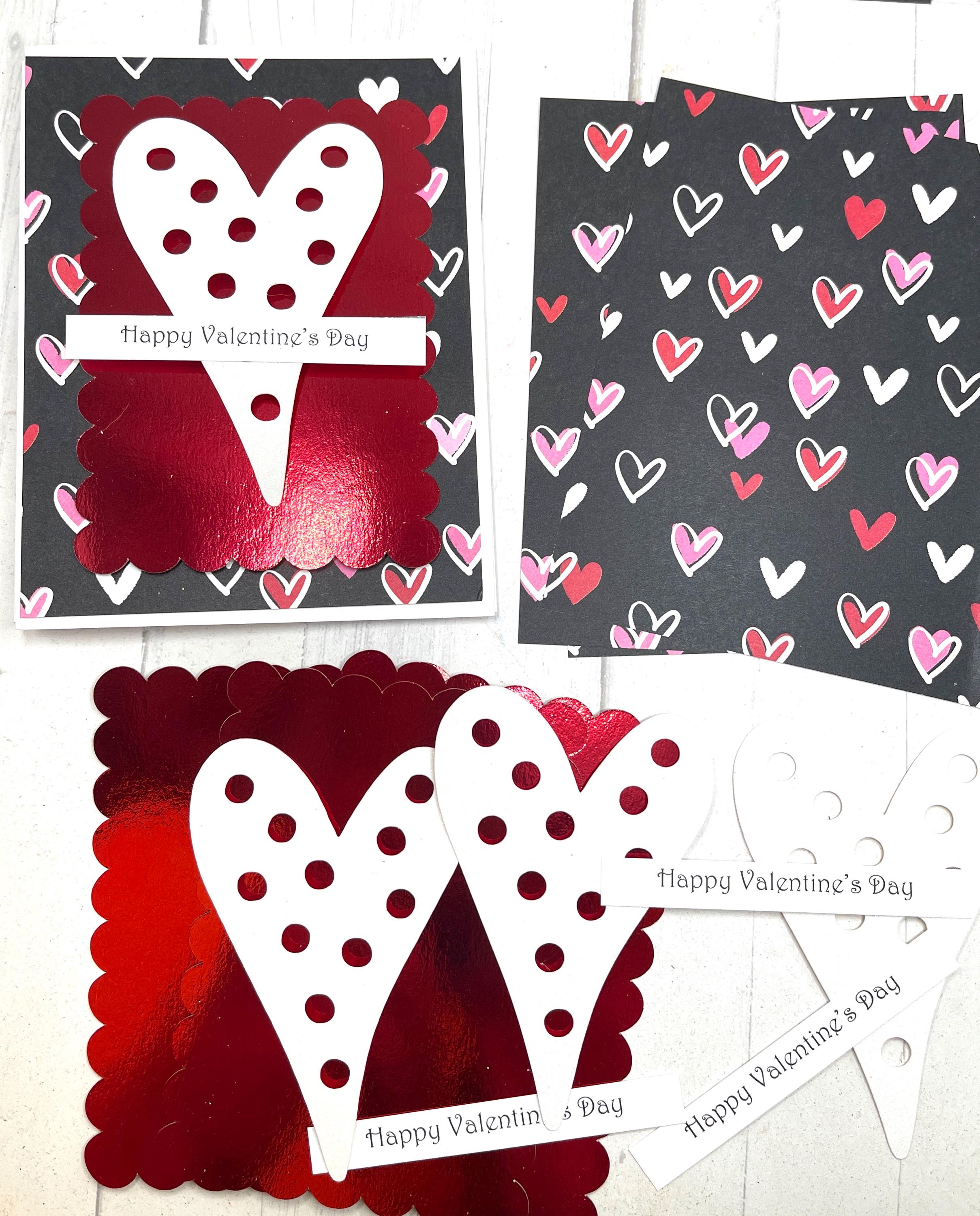 DIY Valentines Day Card Kit - 4 Cards - Make Your Own Greeting Cards ...