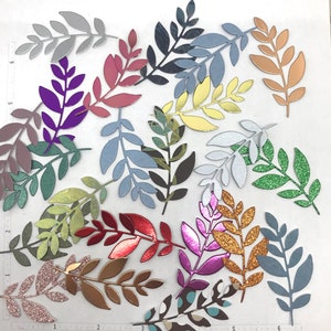 greenery die cuts, greenery shapes, paper leaves, greenery cut outs, leaves for cards, leaves for journals, card making supplies, journal supplies, card maker gifts, paper craft supplies, leaves for wedding invitations, card toppers